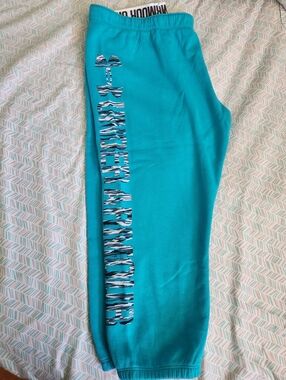 Under Armour Teal Sweatpants with Logo Print